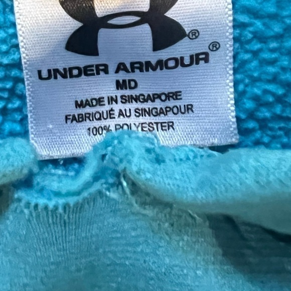 UNDER Armour Adult Medium Blue Hoodie, Fair/Good Preloved Condition - Picture 4 of 4